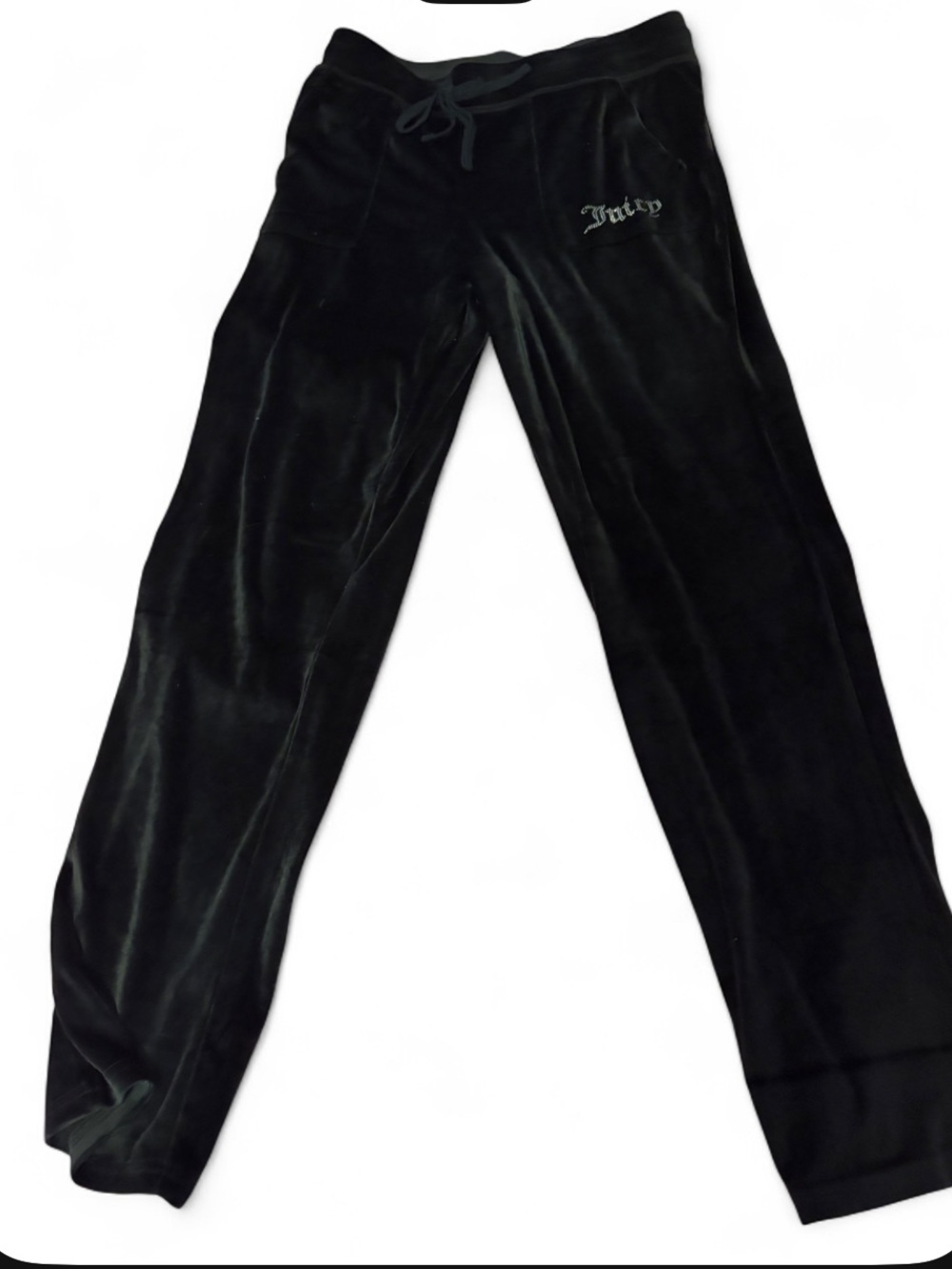 Juicy Couture Black Velour Track Pants